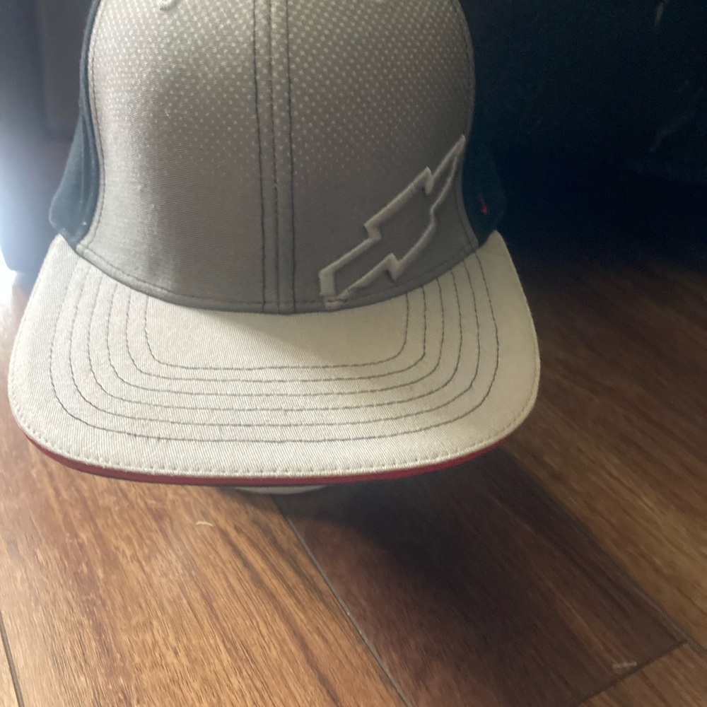 Gray and Black Men's Chevrolet Cap